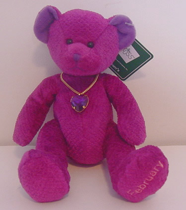 Birthstone Bear of the Month, February Birthstone Bear of the Month, February
