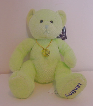 Birthstone Bear of the Month, August Birthstone Bear of the Month, August