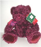 "Poppy", burgundy sparkle bear "Poppy", burgundy sparkle bear
