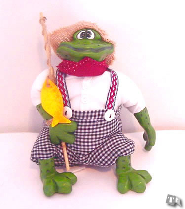 Fishing Frog, Tadpole - Kathleen Kelly Collectibles