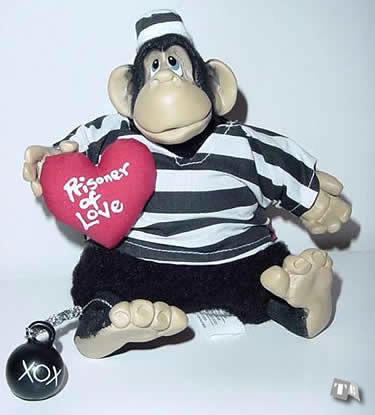 Prisoner Monkey, Prisoner of Love - Kathleen Kelly Collectibles